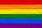 LGBT pride flag lesbian, gay, bisexual, transgender. Rainbow flag. Fabric folds. Gay and lesbian love