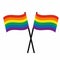 LGBT pride flag or Rainbow pride flag include of Lesbian, gay, bisexual, and transgender flag of LGBT organization. Vector illustr