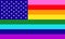 LGBT pride flag of United States. American rainbow flag