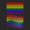 LGBT pride flag waving and straight shape, rainbow flag lesbian, gay, bisexual, transgender, and queer symbol