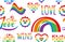 Lgbt pride gay seamless pattern