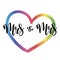 Lgbt pride lettering for gay marriage