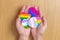 LGBT pride month concept or LGBTQ+ or LGBTQIA+ with rainbow colorful heart shape for Lesbian, Gay, Bisexual, Transgender, Queer,