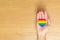 LGBT pride month concept or LGBTQ+ or LGBTQIA+ with rainbow heart shape for Lesbian, Gay, Bisexual, Transgender, Queer, Intersex,