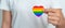 LGBT pride month concept or LGBTQ+ or LGBTQIA+ with rainbow heart shape for Lesbian, Gay, Bisexual, Transgender, Queer, Intersex,