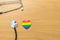 LGBT pride month concept or LGBTQ+ or LGBTQIA+. rainbow heart shape with Stethoscope for Lesbian, Gay, Bisexual, Transgender,