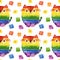 LGBT pride month seamless pattern.