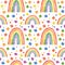 LGBT pride month seamless pattern. Watercolor clipart