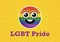 LGBT Pride Rainbow Smiley icon vector