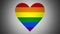 LGBT rainbow flag animation. LGBT love symbol. LGBT pride month 2021