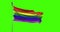 LGBT+ rainbow flag waving footage. Chroma key