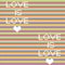 LGBT rainbow knitted seamless pattern with text love. Vector illustration for pride flag Love is love text and hearts.