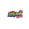 LGBT rainbow lettering icon. LGBT pride symbol. Graffiti style.