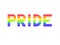 LGBT rainbow letters. Month of pride print