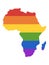 LGBT Rainbow Map of Africa