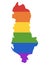 LGBT Rainbow Map of Albania