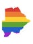 LGBT Rainbow Map of Botswana