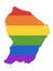 LGBT Rainbow Map of French Guiana