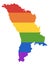 LGBT Rainbow Map of Moldova