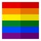 LGBT Rainbow Movement Flag Flat Icon