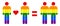 LGBT Rainbow Pride Flag Gay Couple Love in Vector Illustration