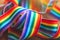 LGBT rainbow ribbons background