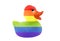 LGBT rainbow rubber duck