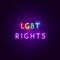 LGBT Rights Neon Text