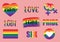 LGBT Symbol on Pink Background