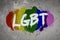 LGBT symbol spray painted on the wall