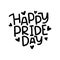 LGBT vector illustration. Hand drawn lettering. Concept for pride community.