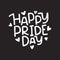 LGBT vector illustration. Happy Pride day hand drawn modern lettering