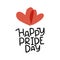 LGBT vector illustration. Happy Pride day lettering. Concept for pride community