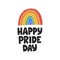 LGBT vector illustration. Pride day festival slogan