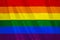 LGBT wave rainbow flag for symbol of pride month social movement rainbow flag