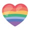 LGBTIQ flag in heart