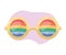 LGBTIQ flag in sunglasses