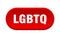 lgbtq button. rounded sign on white background