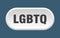 lgbtq button. rounded sign on white background
