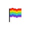 Lgbtq pride flag icon pixel art icon, pixel illustration