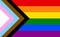 LGBTQ progress flag - one of a community of LGBTQ pride sexual minority.