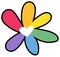 Lgbtqi flower with petals spectrum color vector