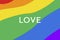 LGBTQI Gay Pride community love flag