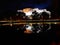 Lhasa Potala palace lake night view