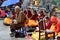 LHASA, TIBET AUTONOMOUS REGION, CHINA - CIRCA OCTOBER 2019: The Buddhists inside the Potala Palace in Lhasa.