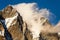 Lhotse, evening sunset view of Lhotse and clouds