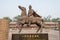 Li Shimin Statues at Jinci Temple. a famous historic site in Taiyuan, Shanxi, China.