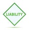 Liability modern abstract green diamond button