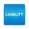 Liability shiny blue square button