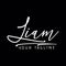 Liam Beauty signature name logo design template